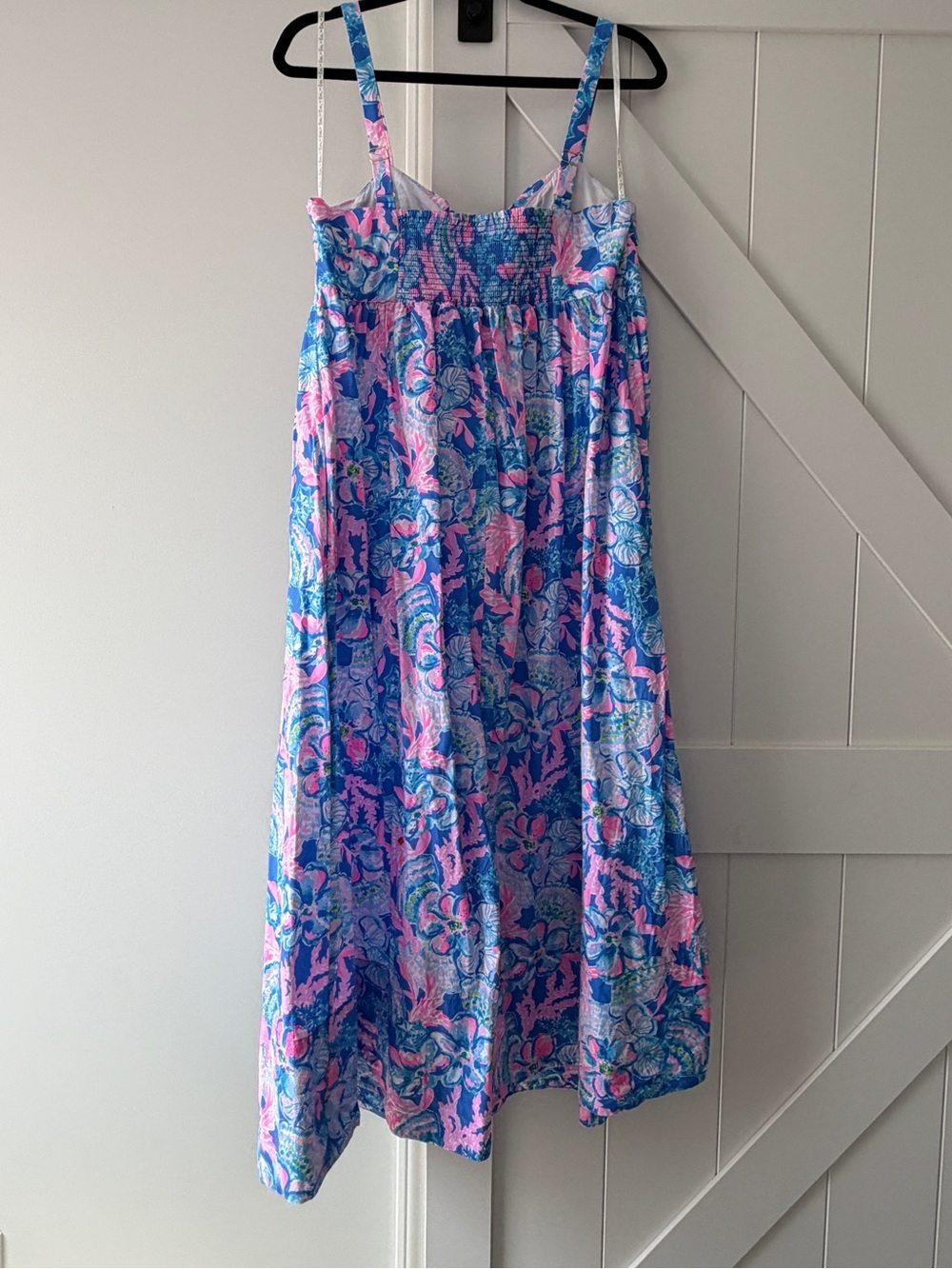 Lilly Pulitzer Azora Midi Dress Blue Tang Sitting Seaside 12 - Picture 2 of 3